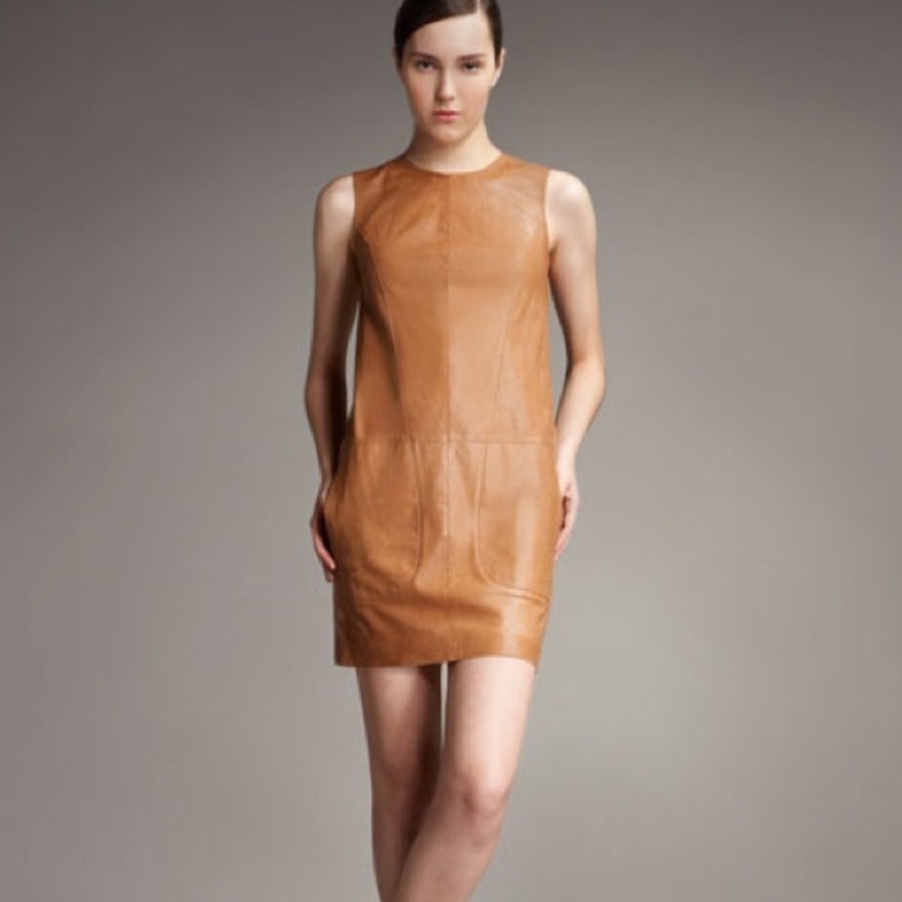 Vince Camuto Genuine Leather Dress - Picture 6 of 6